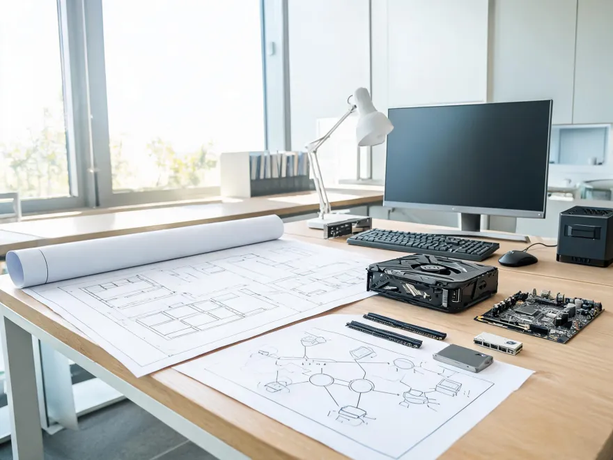 Amatic engineering desk and floor plans